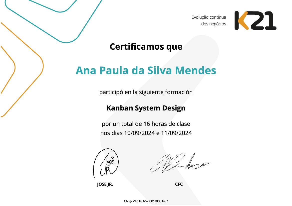 Certificado K21